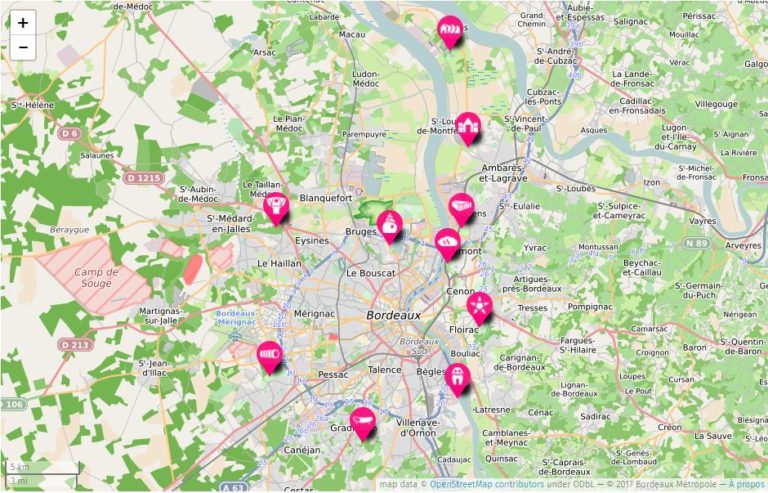 Bordeaux dove dormire mappa_Tulipando